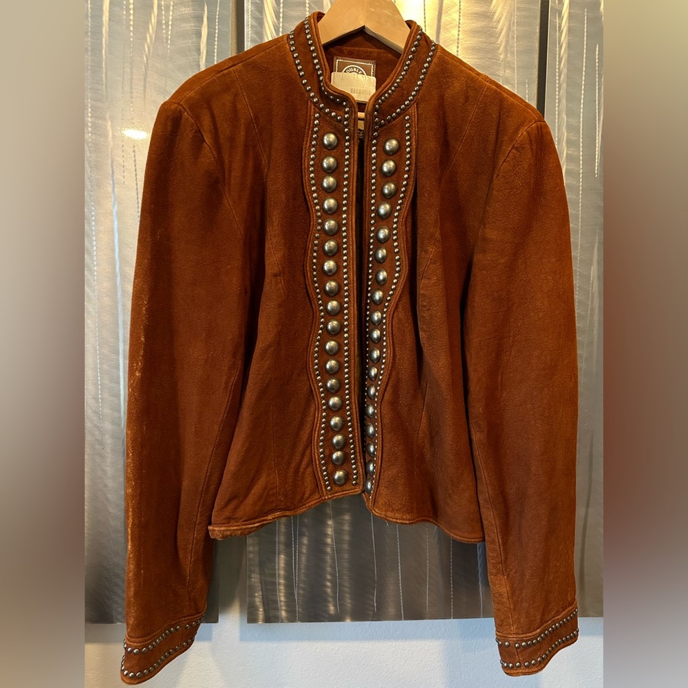 Double D leather studded jacket